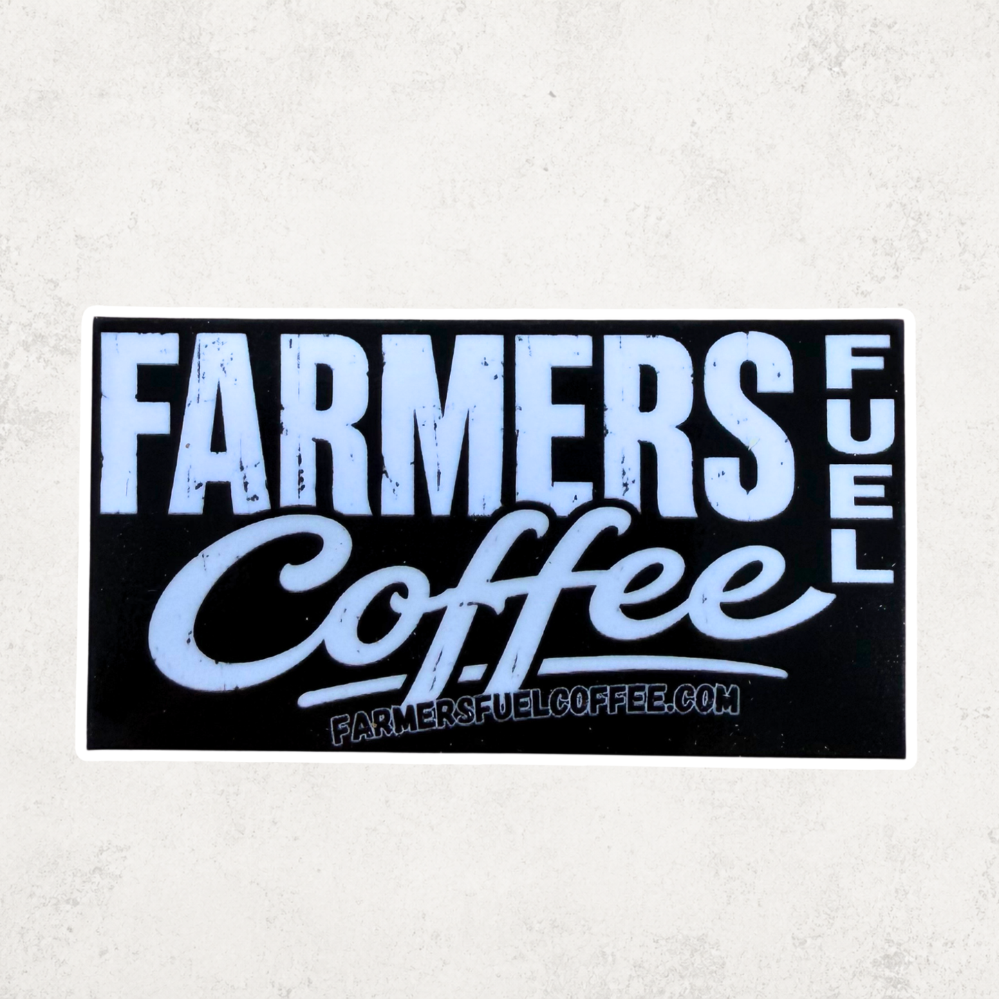 Farmers Fuel Script Logo Sticker